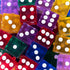 Super Z Outlet Standard 16mm Dice, Translucent Multi-Color, 50pk