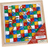 Wooden Snakes and Ladders Game - Educational Board Game for Kids and Adults, Includes Counters & Dice