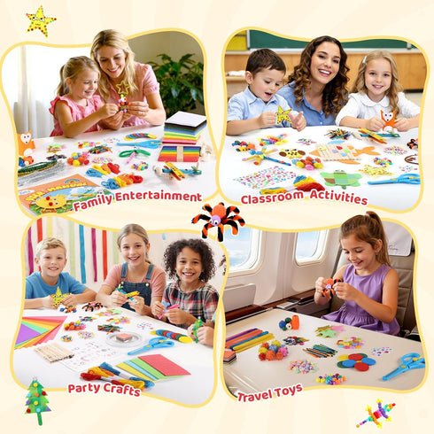 Zefy 3800+ 20 Set 4-12 Pcs Arts and Crafts Kit Supplies for Kids, All in One Art Supplies with Crafts Design, DIY Craft