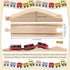 2 Liliful Pcs Wooden Train Track Accessories Expansion Wood Train Track Pieces Compatible with Most Toy Railroads