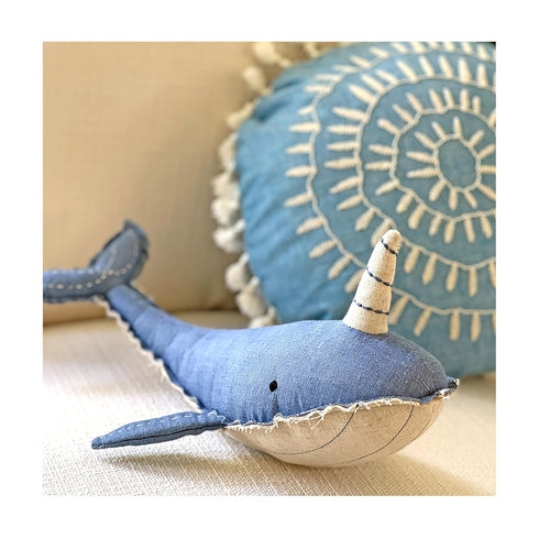 Crane Baby Toys for Boys and Girls, Comforting Plush Stuffed Animal, Narwhal