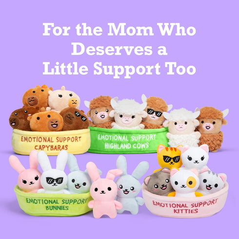 5 WHAT DO YOU MEME? Emotional Support Kitties by Relatable, Cuddly Stuffed Animals and Toys, Squishy Toys and Plushies