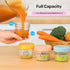 12-Pack 4 oz EVLA'S Baby Food Containers - Glass Jars with Lids - BPA-Free, Microwave, Freezer, and Dishwasher Safe