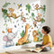 Baby Animal Wall Decals for Nursery: Jungle Safari Theme Kids Room Decor