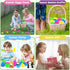 12PCS CH HAICHENG Filled Easter Eggs with Plush Animal Toys Inside, Prefilled Easter Eggs for Easter Eggs Hunt, Easter