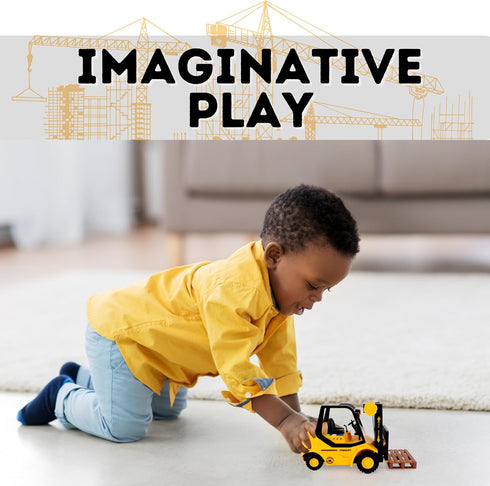 Toyland 23cm (9") (1:16) 3+ Friction Powered Forklift Pallet Truck - Scale - Boys Construction Toy with Lights & Sound