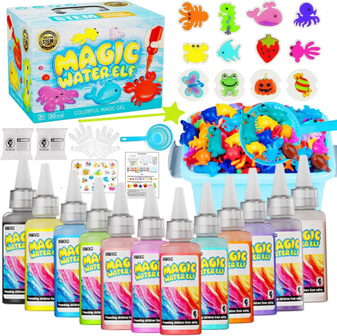 PULASIDO Magic Water Toy Elf Kit,Aqua Fairy Water Gel Kit 12 Magic Gels