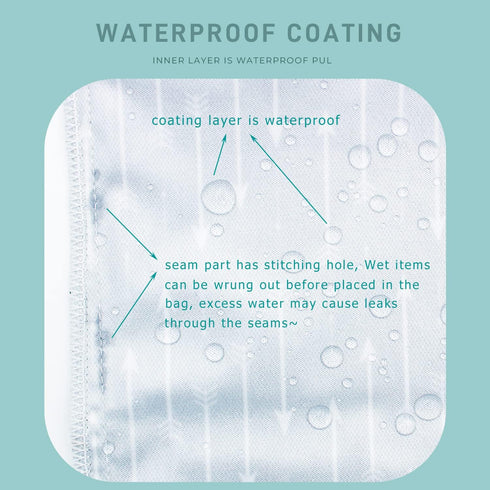 YULUONAPS Wet Dry Bag Waterproof Reusable Wet Bag for Swimsuit, Travel, Bathing, Beach, Pool, Diapers, Yoga Gym Bag