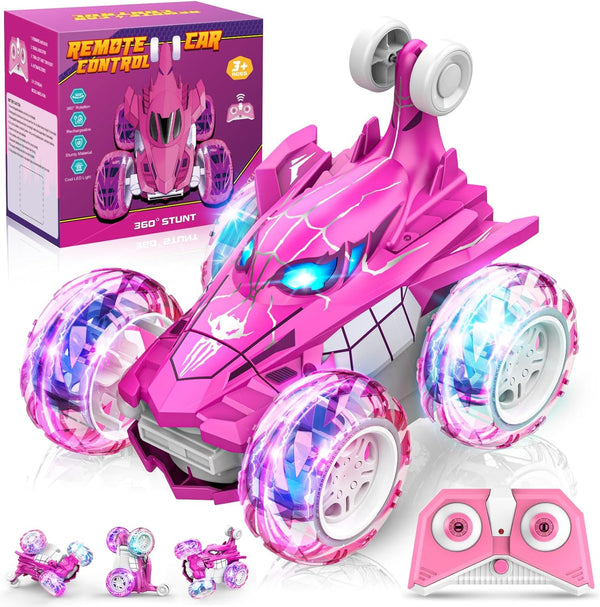 Excitobo Remote Control Car, 360 flips 2.4GHz Fast Stunt Rechargeable 4WD Double Sided