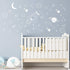 Space Wall Decal for Nursery, Outer Space Decor with Rocket Ship and Planets for Baby Boys Room
