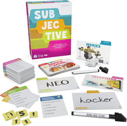 SUBJECTIVE - A Personality Trivia Game for Family Game Night, Card Game for 3-6 Players
