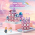 Windidi 2 3-5 4-8 8-12 Magnetic Tiles Princess Toys, Princess Castle Travel Magnetic Blocks with Metal Box & Dolls