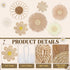 7 Chunful Pcs Boho Wall Basket Decor Rattan Flower Wall Decor Nursery Daisy Flower Woven Macrame Hanging Flowers
