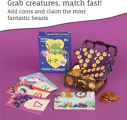 6+ 8+ 3 Recommended 2-6 10 Math Card Games Bundle for Kids & | Games Included | Fun & Education | Help to Build Math