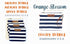Orange Blossom Diaper Bags Set 4 Stylish Diaper Bag Organizing Pouches - XL of Navy and White Striped Canvas Diaper Bag
