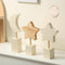 Barydat 3 Pcs Boho Nursery Shelf Decor Wooden Moon and Star Nursery