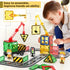 Kids Games Magnetic Tiles with 2 Cranes Construction Toys Set for Boys Girls Ages 3-13, Outdoor Sensory Toys