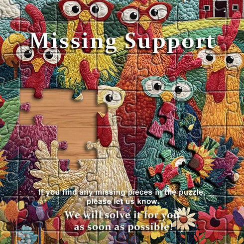 PICKFORU 1000 Chicken Puzzles for Adults Piece, Funny Chicken Jigsaw Puzzle, Garden Farm Flower Animal Rooster Themed