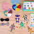 Set 12 2 Eenua Pony Beads Keychain Kit for Kids DIY Bead Pets Craft with Animal Keychains Heart Shaped Boxes Creative