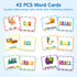 Helsort 27 Set, 42 1 3-7 PCS Magnetic Wooden Alphabet Train ABC Learning Toy with Flash Cards, Engine and Storage Bag