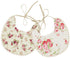 GZMM Baby Bib for Girls, Reversible Waterproof Handmade Natural Cotton Baby Drool Bib 0-12 months (2 Pack)