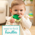 Infantino Lil Nibbles Textured Silicone Teether, BPA-Free Baby Teething Toy, Soft, Easy to Hold, Sensory Stimulation
