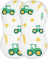 Mazeann Fall Farm Tractor Burp Cloths Baby Boys Girls Absorbent Soft Cotton Burping