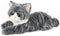 Gray Tabby Cat Stuffed Animals, Microwavable Stuffed Animal Adorable Fluffy Cat Plush