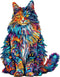 Wooden Puzzles for Adults: Cat Puzzles, 220 Pieces Fun Kitten Shaped Wood Puzzles - Christmas Halloween Gifts