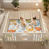 Caihoyu 50'' 50'' Baby Food Items Pattern - Watercolor Style Cute Foldable Baby Activity Play Mat for Indoor Outdoor