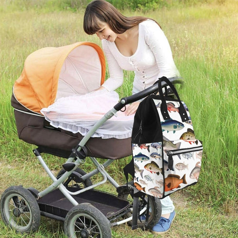KLLTYHMU Backpack Mummy Backpack Backpack Diaper Bag Different Fish Baby Essentials Diapers Bag Waterproof Multipurpose