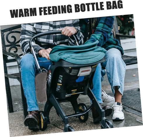 VANZACK 2pcs Set Insulated Baby Bottle Warmer Bag Thermal Milk Bottle Pouch for Infants Waterproof Insulation Carrier