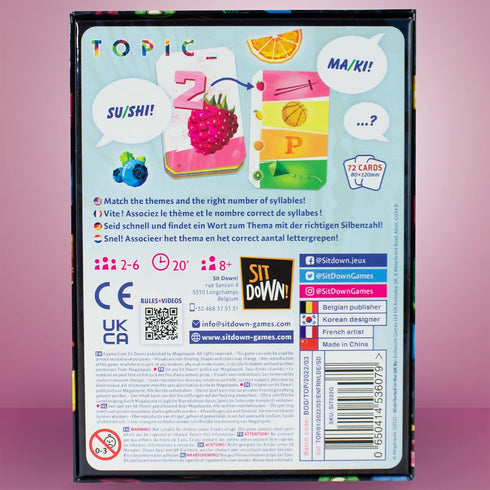Topic_ Card Game - Chaotic Party Word Game for Family, Ages 8+, 2-6 Players, 15-30 Min