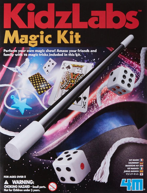 4M Kidzlabs Magic Kit - Learn 12 DIY Magician Tricks & Illusions for Kids