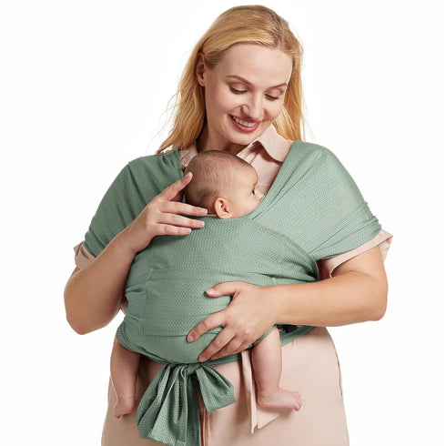 Momcozy Adjustable Buckle Baby Wrap Carrier Cooling Air-Mesh, Easy to Wear Baby