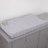 Little Love by NoJo Roarsome Lion - Grey, White Stripe Plush Changing Pad Cover with Yellow Lion Applique, Grey, White