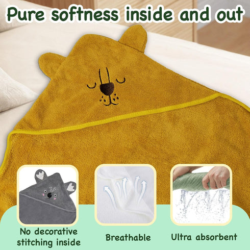 xpertwarm 4 Pack Hooded Towel Baby Bath Towels for Newborn Toddler Towels Baby Towel with Hood