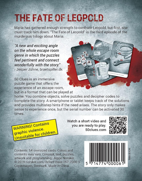 50 Clues:Part Three:The Fate of Leopold – 1-5 Players – Party Card Games – 90 Minutes of Gameplay – Games for Family Game Night and Parties – Card Games for Teens and Adults Ages 16+ - English