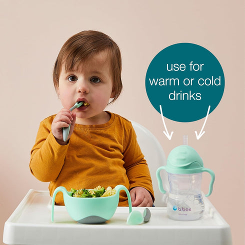 (3-Pack). 6m+ 8oz) b.box Sippy Cup with Weighted Straw Leak Proof, Easy Grip. BPA Free & Dishwasher Safe. Ideal