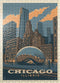 MyPuzzle Chicago, IL: Vintage Poster Magic Bean - Premium 500 Piece Jigsaw Puzzle for Adults