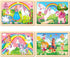 Puzzles for Kids Ages 4-6, 4 Pack Wooden Jigsaw Puzzles 24 Pieces The Castle Puzzle Preschool Educational Learning Toys Set for Boys and Girls