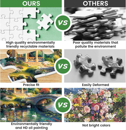 WSCXSC 300 300 20.5 15IN Piece Puzzles for Adults, Swan Forest Puzzle Pieces Jigsaw Puzzles Recycled Cardboard Paper