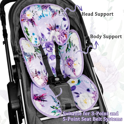 2 1 in Infant Car Seat Insert, Car Seat Head Support Baby Girls Boys, Soft Newborn Carseat Insert Cushion, Perfect