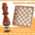 Sets, 15 Inch Set 2 Chess Board Magnetic Chess for Adults & Kids, Checkers Board Game, Handmade Folding Chess Boards