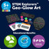Learning Resources STEM Explorers Geo-Glow Art Kit - Glow in The Dark Toys, Kids Art Display, Homeschool, Fine Motor