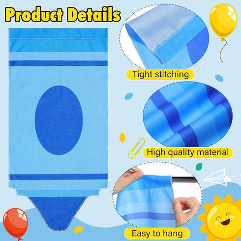 Cosblank 8 8 (24 12inches) Pcs Rainbow Curtains - Cartoon Crayon & Pencil Design, Colorful & Cute, Colors x - Perfect