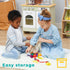 21 Set Teamson Kids Little Chef Frankfurt Piece Wooden Pull-Apart Produce Food with Fruits and Vegetables Plus Mesh