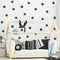 ROFARSO 120 Decals 2.2'' Ink Black Polka Dots - Removable Peel & Stick Wall Art Decorations for Nursery, Bedroom, Home
