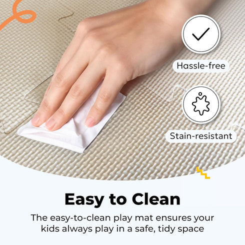 50x50 6-12 MioTetto Baby Play Mat, Soft Foam Floor Tiles for Kids. Adjustable Interlocking Foam Tiles, Fits