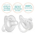 1 0 6 (Pack 6) Evenflo Feeding Balance Plus Stage Cylindrical Baby, Newborn and Infant Pacifier - Developed